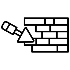 Brick Wall Icon Element For Design