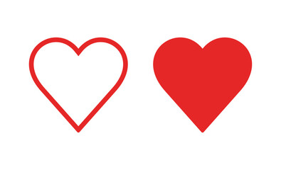 Love icon vector. Heart icon vector. Like icon vector.