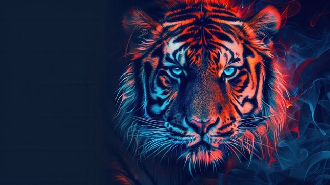 Majestic Tiger. Wildlife Nature Concept