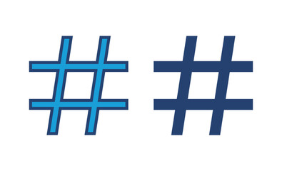 Hashtag icon vector. hashtag symbol