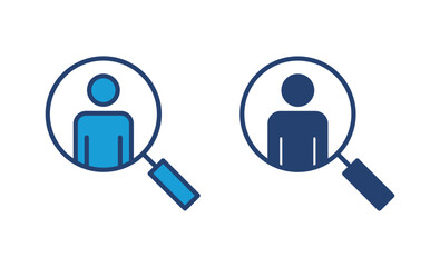 Hiring icon vector. Search job vacancy icon. Human resources concept. Recruitment