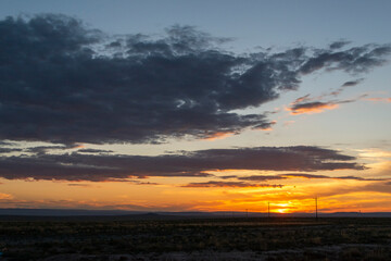 Sunrise over desert