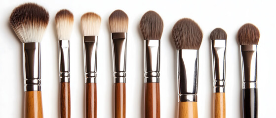 Fototapeta premium Set of Brushes on a White Background