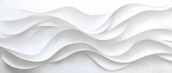 Obraz premium Long Wavy Lines in a Continuous Flow Gently Curving