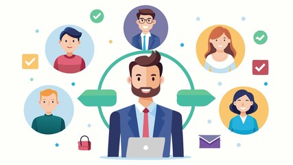 Fototapeta premium Human Resources Managers orchestrate source and hire top talent, facilitate professional development, and cultivate a positive work environment, ensuring a loyal and productive workforce.