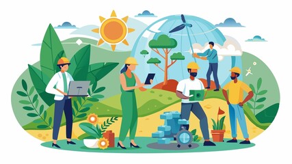 Fototapeta premium Environmental Scientists orchestrate a comprehensive approach to minimizing environmental impact during mining. Implement mitigation strategies, and collaborate with stakeholders to ensure sustainable