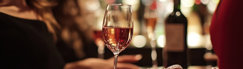 Sparkling Wine Celebration Elegant Friends Gather for a Sophisticated Evening with Sparkling Accessories and a Refined Ambiance