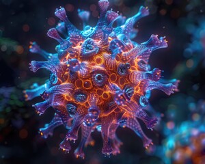 Fototapeta premium Abstract Virus Illustration.