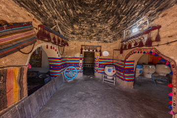 Traditional conical houses of Harran, Sanliurfa, Turkey. Traditional mud brick buildings topped...