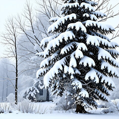 한겨울에 내린 눈의 절경