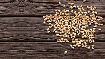 Heap of cowpea grains in the spoon - Alubia carilla