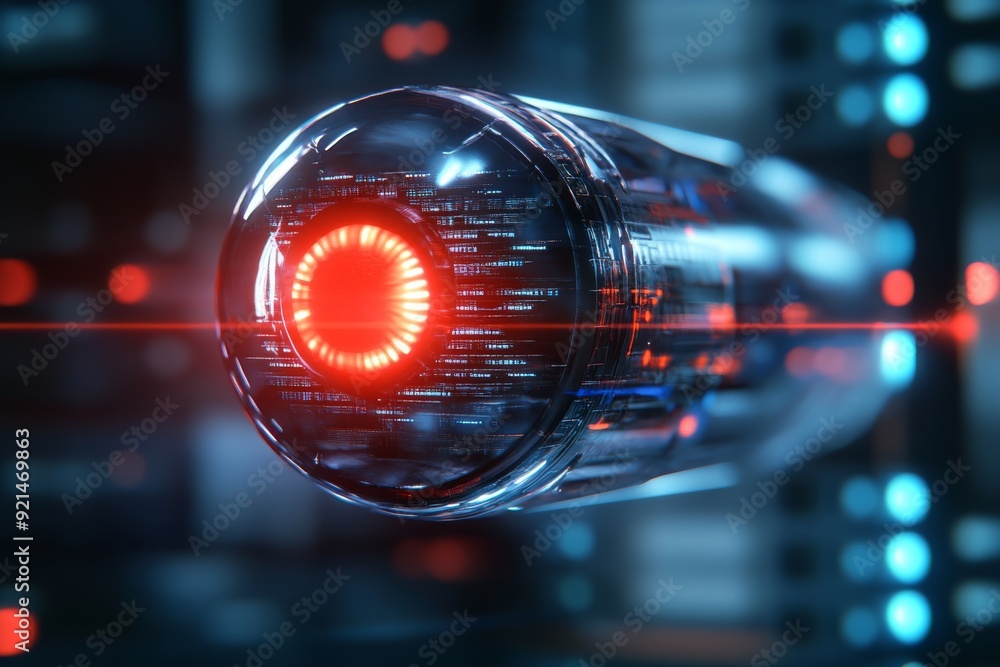 Poster high speed robotic operations in a pharmaceutical setting showcasing efficiency and automation