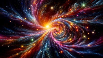 Naklejka premium Colorful Supernova Symphony HD 8K wallpaper Stock Photographic Image