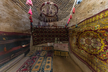 Traditional conical houses of Harran, Sanliurfa, Turkey. Traditional mud brick buildings topped...