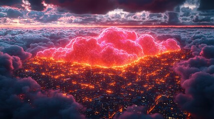 Fototapeta premium Evolution of Cloud Development Trends Transition from Containerization to Serverless Computing. Concept Cloud Development Trends, Containerization, Serverless Computing, Evolution, Transition