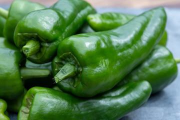 Padron green Spanish pepper or Herbón pepper landrace variety of pepper Capsicum annuum from  municipality of Padron in northwestern Spain