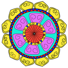 Mandala motif, oriental pattern illustration, islam, Arabian, Turkish, Pakistan, Chinese, diwali 
