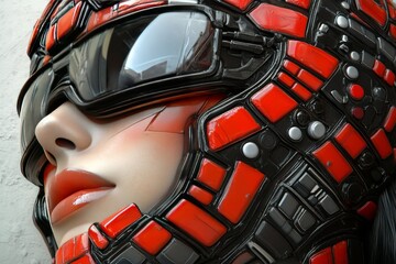 Red and White Robotic Arms Engaged in a High Precision Task