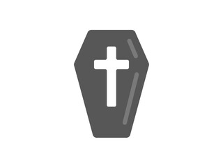 Obraz premium 十字架の棺桶のアイコンのイラスト