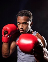 A man wearing boxing gloves