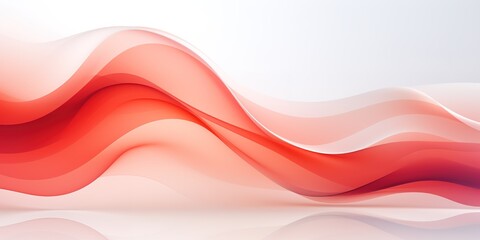 Abstract background with red and white flowing curves.
