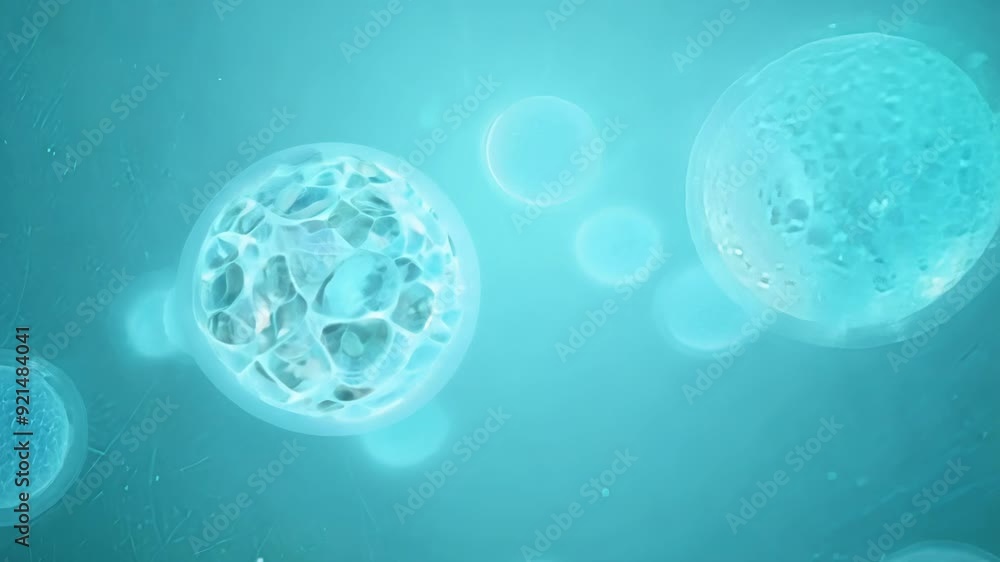 Poster observe diverse microorganisms thriving in an aquatic habitat, showcasing their unique structures an