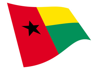 Guinea-Bissau waving flag 3d illustration