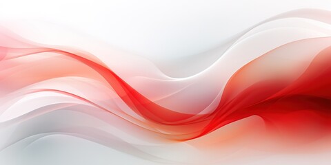 Abstract background with red and white flowing waves.