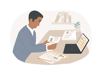 Select candidates isolated cartoon vector illustrations.