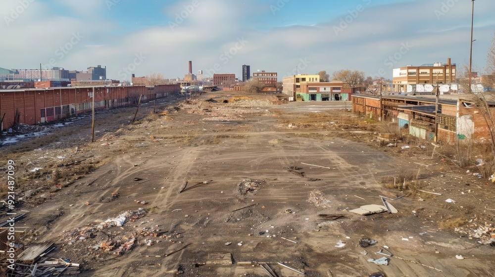 Poster challenges and solutions in brownfield redevelopment for real estate projects.