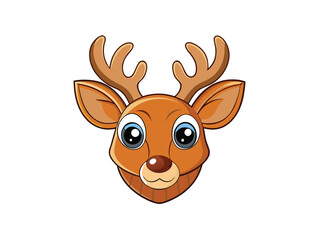 caribou head logo vector illustration 