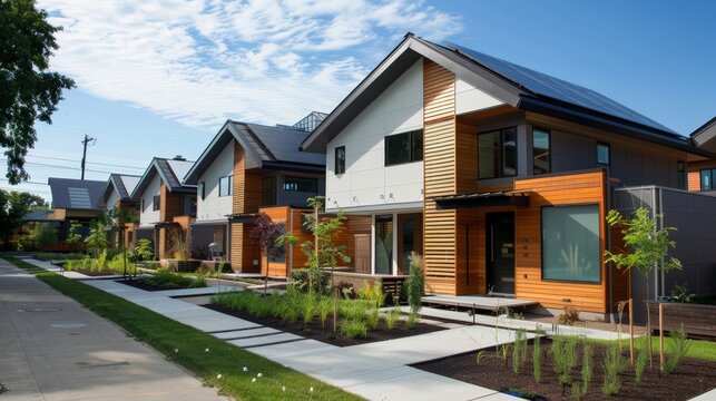 Case studies of sustainable neighborhoods with innovative family home designs.