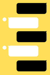 自由に文字が入れられるトークアプリ風、会話吹き出し素材