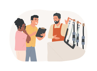 Plumbing isolated cartoon vector illustrations.