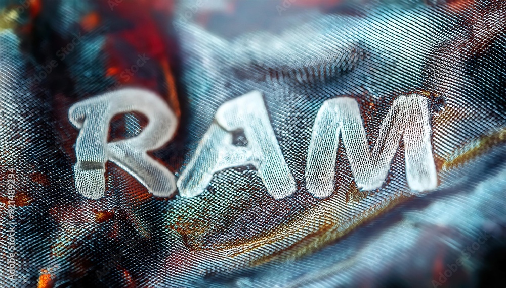 Poster ram memory module close-up image