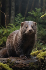 Obraz premium Mink in Lush Forest