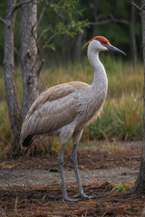 Elegant Sandhill Crane in Natural Habitat