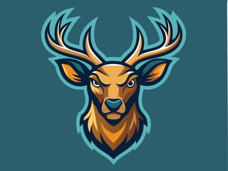 caribou head logo vector illustration 