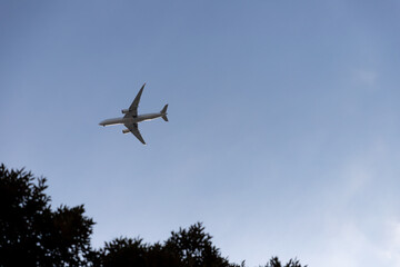 空を飛ぶ旅客機