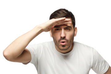 Picture of man looking far away as if looking for some place or great perpectives for business