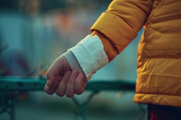 ai generative little child's body is bruised