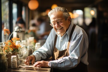 Joyful elder - happy senior participating in social activity, exemplifying positive impact of community engagement on senior citizens' well-being, fostering connections, enhancing quality of life.