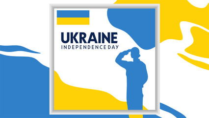 ukraine independence day with ukrainian flag