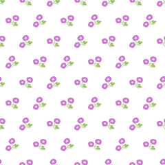 Morning Glory Floral Silhouettes Seamless Pattern. This seamless design is ideal for use in digital and print media, including textiles, wallpapers, and stationery.