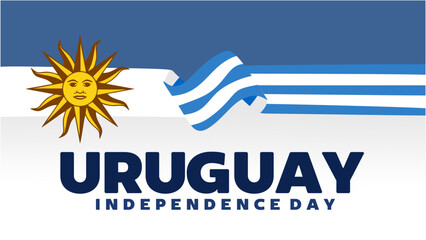 uruguay independence day with uruguayan flag