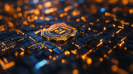 High-tech patent concept background showcasing a digital environment with a copyright symbol, trademark license, and legal icons, perfect for emphasizing intellectual property protection.