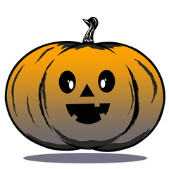 Halloween pumpkin head or jack o lantern