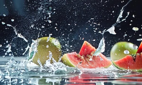 guava unpluged liquid milk splashing