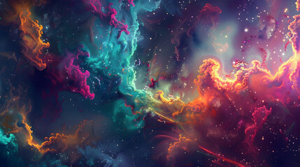 Obraz premium Cosmic Nebula Abstract Background