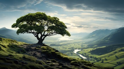 Obraz premium beautiful nature landscape panoramic photo